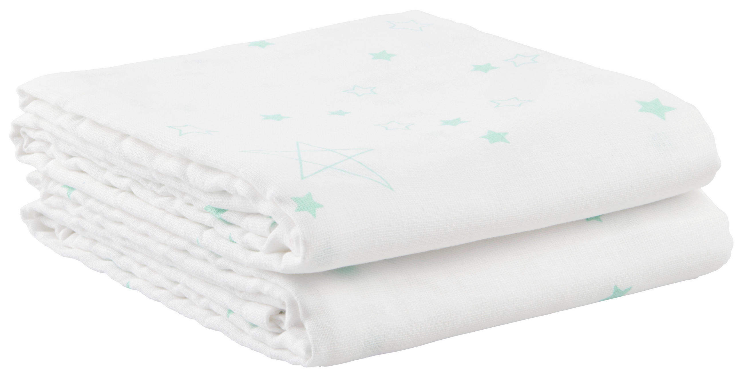 LÁTKOVÁ PLIENKA - biela/zelená, Basics, textil (120/120cm) - Avelia