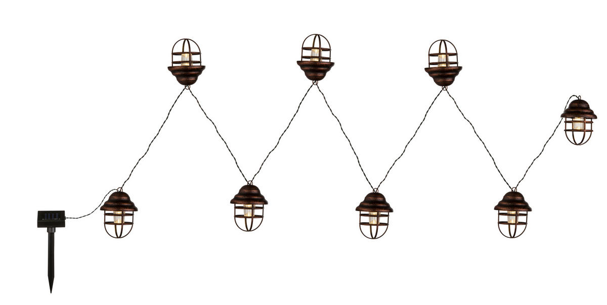 SZOLÁRLÁMPA  - fekete, Romantik / Landhaus, műanyag/fém (430cm)