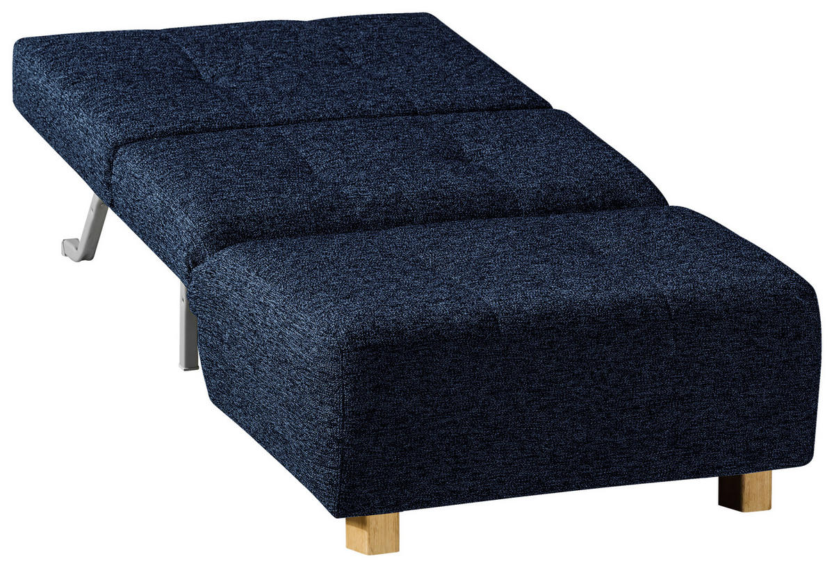 SCHLAFSESSEL Flachgewebe Dunkelblau    - Naturfarben/Dunkelblau, Design, Holz/Textil (85/92/102cm) - Novel