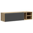 REGALELEMENT Graphitfarben, Eichefarben  135/33/40 cm  - Eichefarben/Graphitfarben, MODERN, Holzwerkstoff (135/33/40cm) - Carryhome