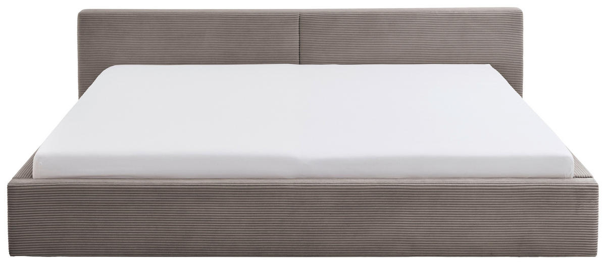 POLSTERBETT 240/200 cm,  in Taupe, Lattenrost, Bettkasten,  - Taupe, Basics, Holz/Textil (240/200cm) - Boxxx