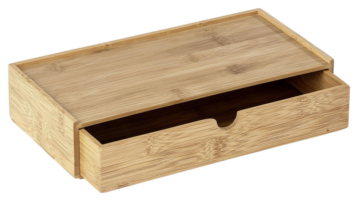 ORGANIZÉR hnědá - hnědá, Basics, dřevo (28/6/14cm)