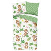 KINDERBETTWÄSCHE 135/200 cm  - Ecru/Grün, Natur, Textil (135/200cm)