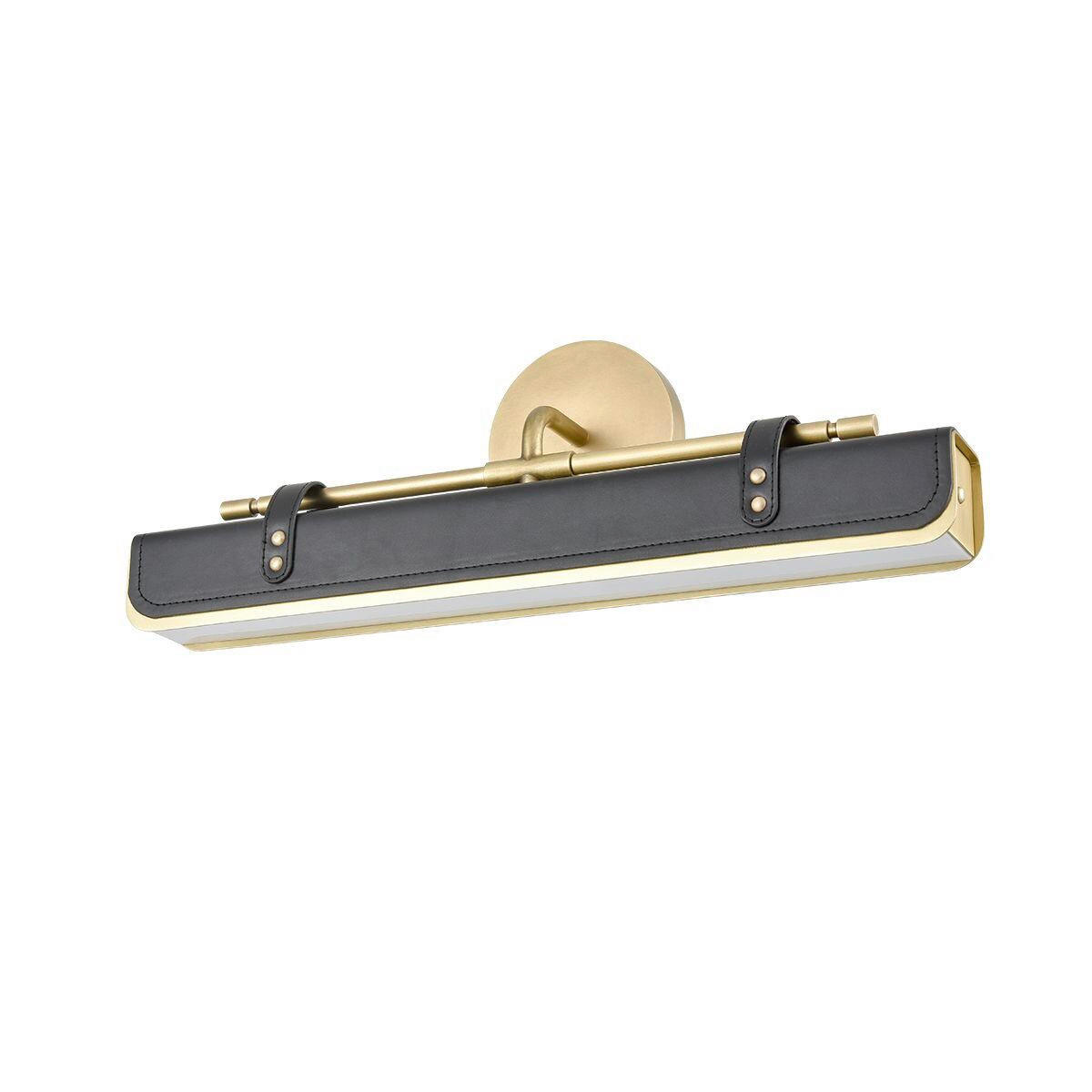 LED-WANDLEUCHTE Alora   - Messingfarben, KONVENTIONELL, Leder/Kunststoff (18,2/50,2/11,4cm) - Elstead Lighting