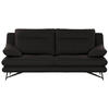 3-SITZER-SOFA in Leder Dunkelbraun  - Dunkelbraun, Design, Leder/Metall (215/90/109cm)