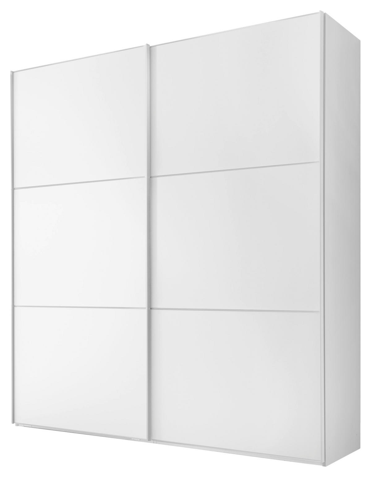 SCHWEBETÜRENSCHRANK in Weiss  - Weiss/Alufarben, Modern (167/222/68cm) - MID.YOU