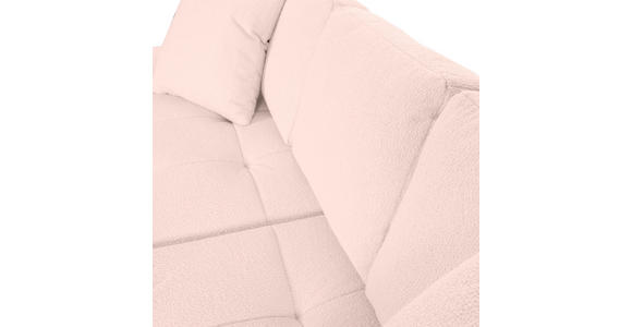 ECKSOFA Rosa Flachgewebe  - Schwarz/Rosa, KONVENTIONELL, Kunststoff/Textil (286/195cm) - Carryhome