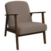 SESSEL Webstoff Hellbraun, Dunkelbraun    - Hellbraun/Dunkelbraun, Natur, Holz/Textil (63/78/78cm) - Livetastic