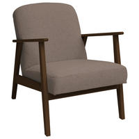 SESSEL Webstoff Hellbraun, Dunkelbraun    - Hellbraun/Dunkelbraun, Natur, Holz/Textil (63/78/78cm) - Livetastic