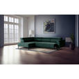 ECKSOFA Waldgrün Feincord  - Waldgrün/Schwarz, Design, Textil/Metall (205/280cm) - Xora