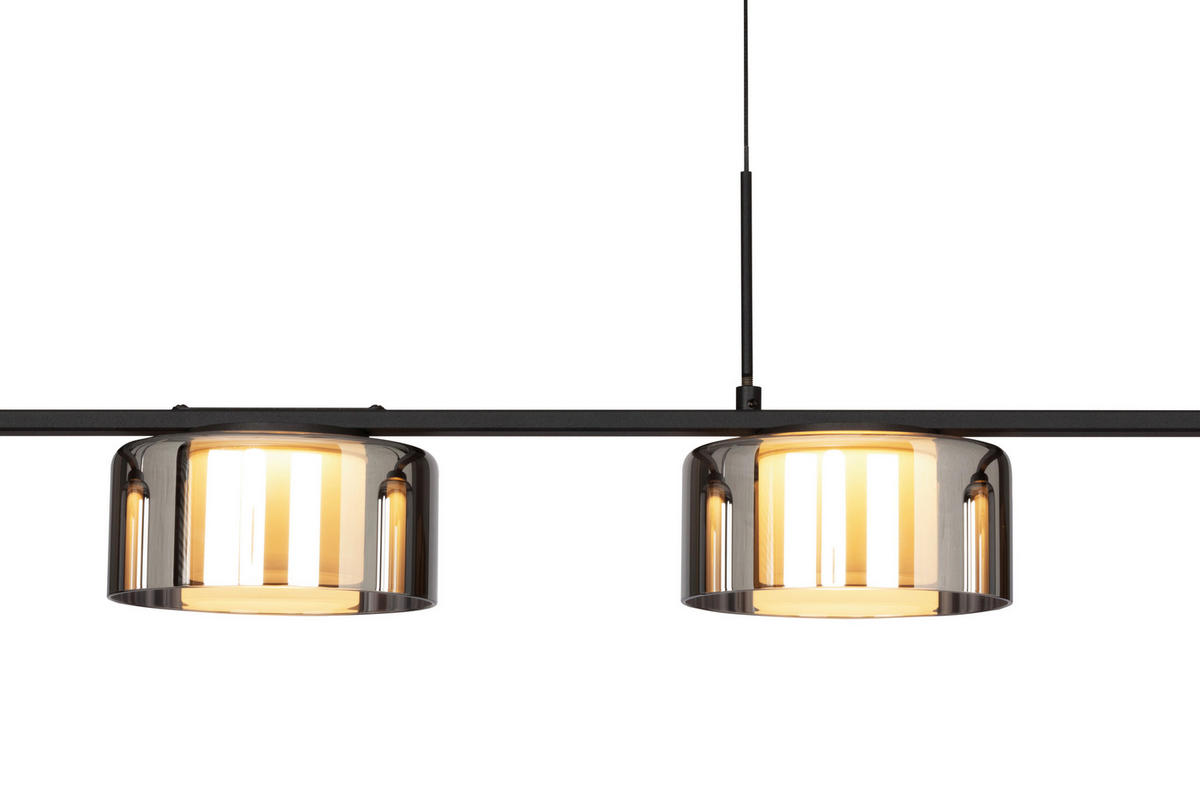 LED-HÄNGELEUCHTE Tulsa 119/15/150 cm   - Grau Hochglanz, Design, Glas/Kunststoff (119/15/150cm) - Dieter Knoll