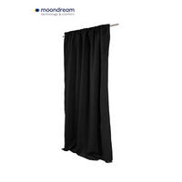 LÄRMSCHUTZVORHANG black-out (lichtundurchlässig) 145/260 cm   - Schwarz, Basics, Textil/Metall (145/260cm)