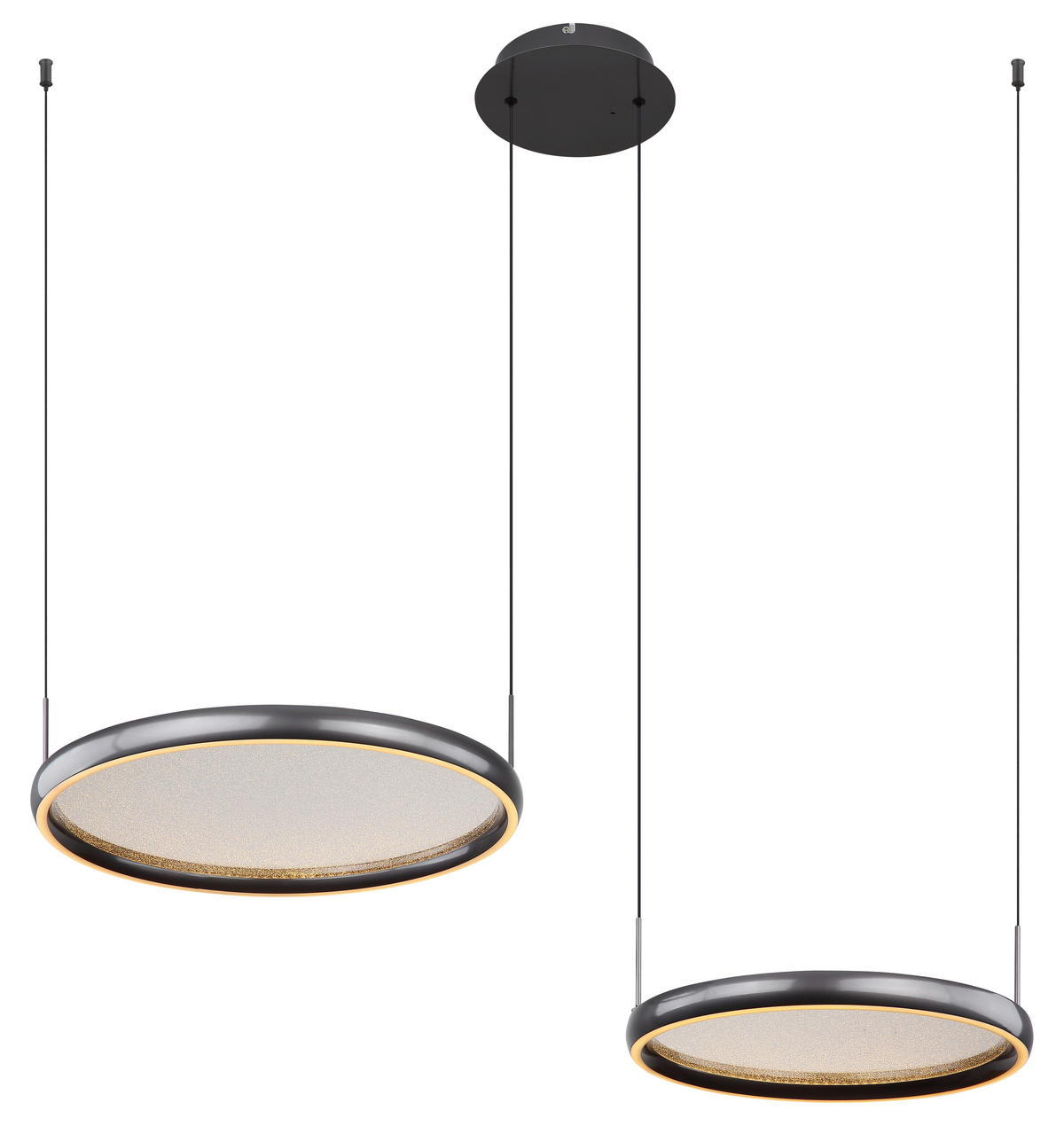 LED-HÄNGELEUCHTE 89/50/150 cm    - Weiss/Schwarz, Design, Kunststoff/Metall (89/50/150cm) - Globo