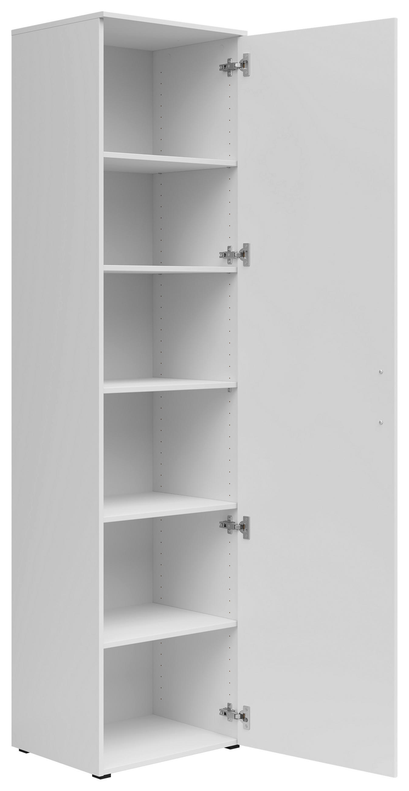 DULAP MULTIFUNCȚIONAL in alb  - alb/antracit, Modern, plastic/material pe bază de lemn (50/195/40cm) - Carryhome