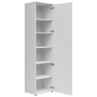 MEHRZWECKSCHRANK 50/195/40 cm  - Weiss/Anthrazit, Modern, Holzwerkstoff/Kunststoff (50/195/40cm) - Carryhome