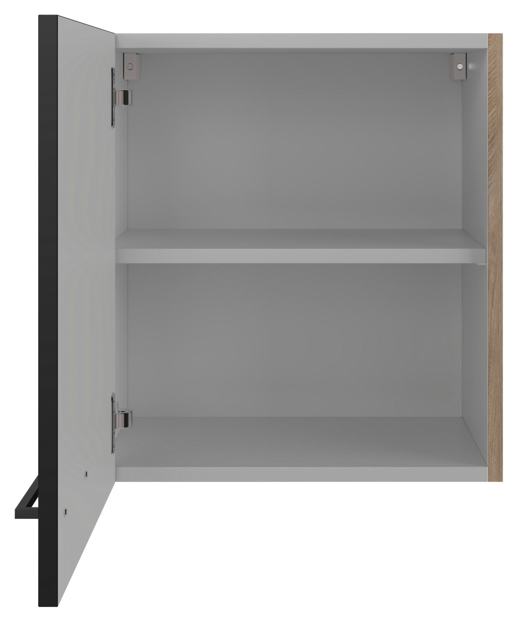 KÜCHENOBERSCHRANK 50/54,8/32 cm  in Schwarz, Eichefarben  - Eichefarben/Schwarz, KONVENTIONELL, Holzwerkstoff/Metall (50/54,8/32cm) - FlexWell