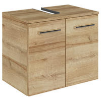 WASCHBECKENUNTERSCHRANK 60/49,8/38,3 cm  - Chromfarben/Hellbraun, KONVENTIONELL, Holzwerkstoff/Metall (60/49,8/38,3cm) - Sadena