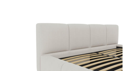 POLSTERBETT 120/200 cm,  in Naturfarben, Lattenrost, Bettkasten,  - Schwarz/Naturfarben, Design, Holz/Textil (120/200cm) - Xora