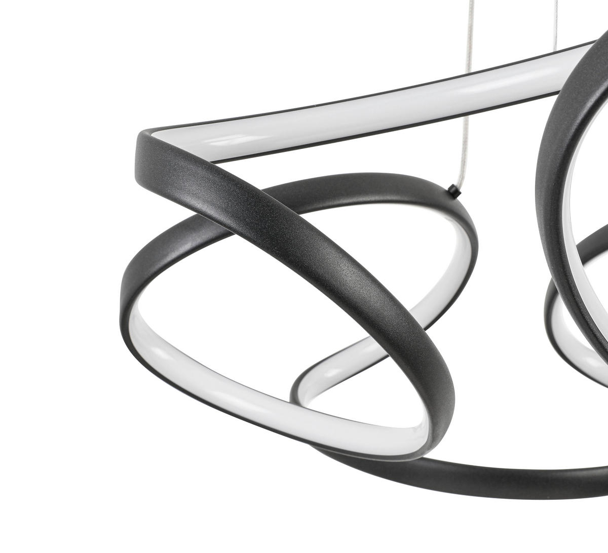 LED-HÄNGELEUCHTE Elio 60/120 cm   - Schwarz, Design, Kunststoff/Metall (60/120cm) - Novel
