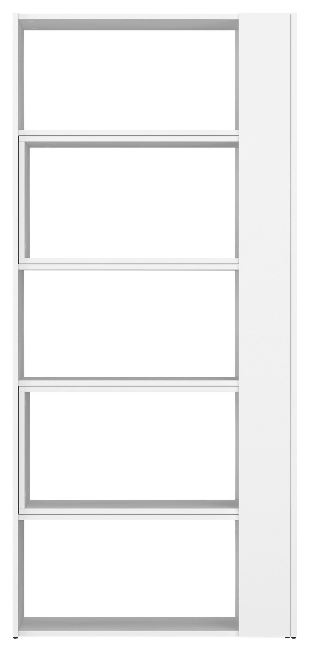 REGÁL, biela, 82-146/180/35 cm - biela, Modern, kompozitné drevo/plast (82-146/180/35cm) - Modern Living