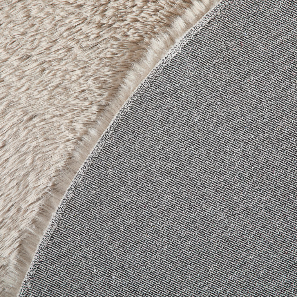 Thumbnail - Boxxx Hochflorteppich, Beige, Textil, Uni, rund, ISO 9001, pflegeleicht, leicht zusammenrollbar, Teppiche & Böden, Teppi...