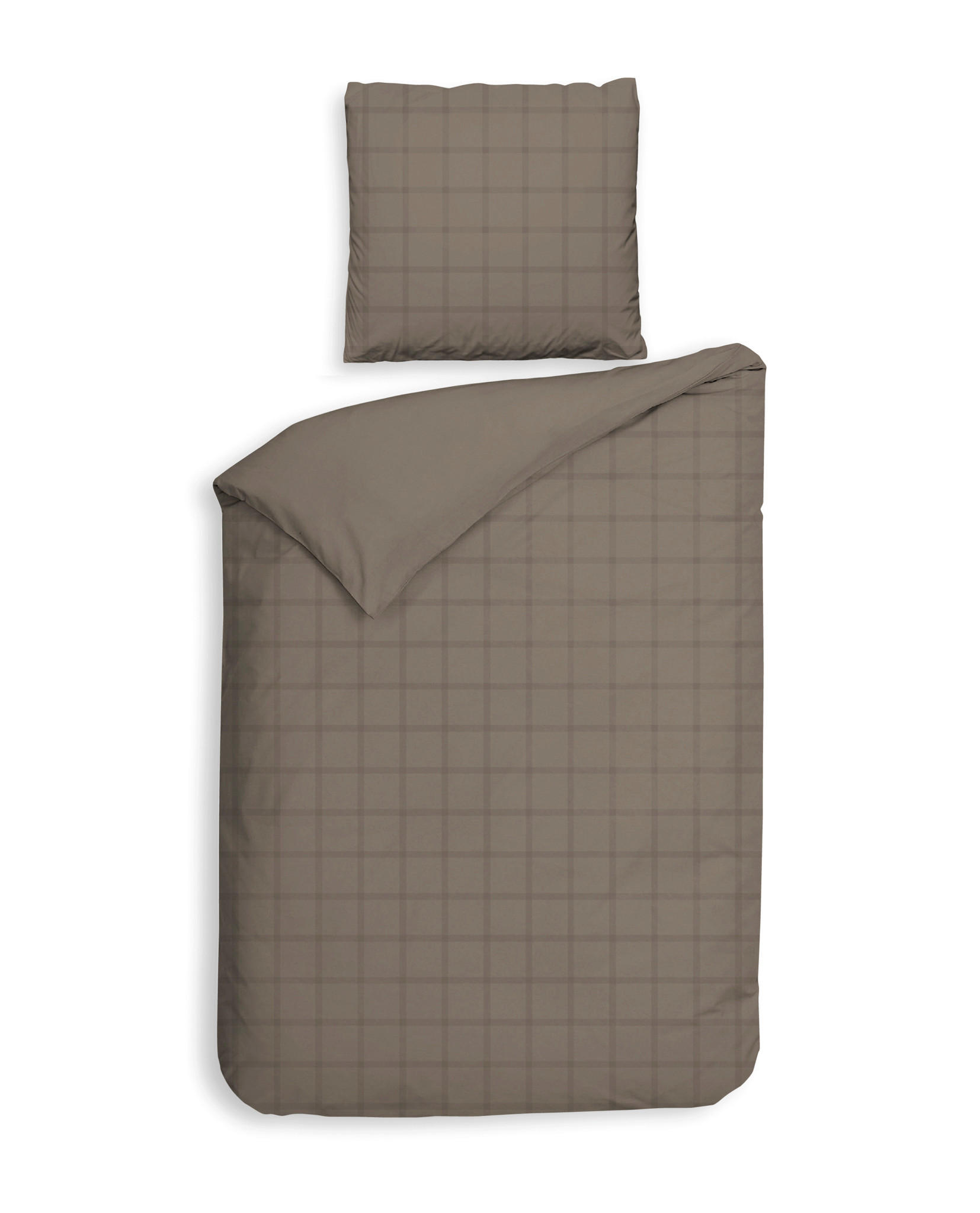 BETTWÄSCHE Diamante Makosatin 155/220 cm  - Taupe, Basics, Textil (155/220cm)