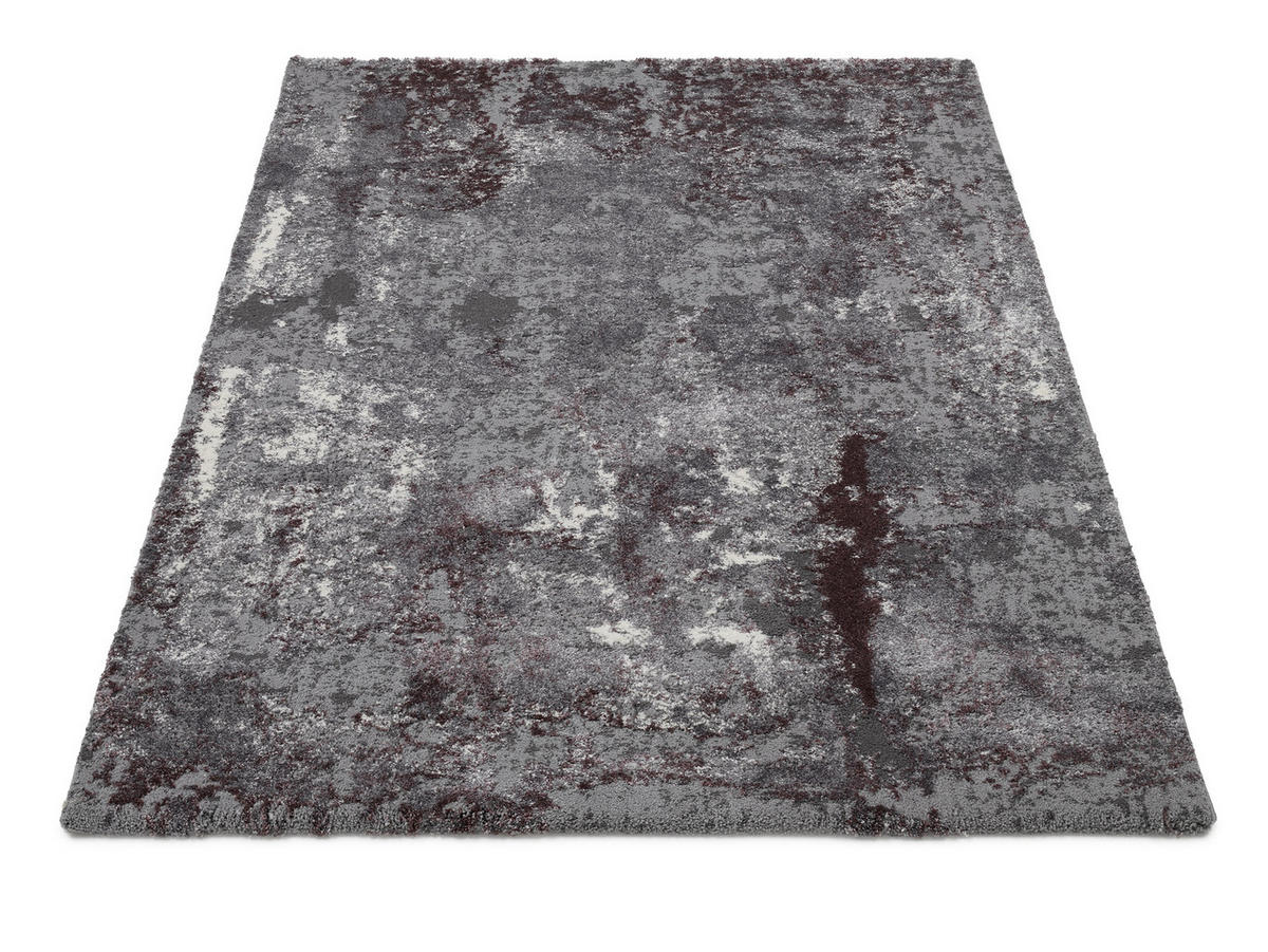 VINTAGE-TEPPICH 65/130 cm Timeline Quantum Aubergine, Beige  - Beige/Aubergine, Design, Textil (65/130cm) - Novel