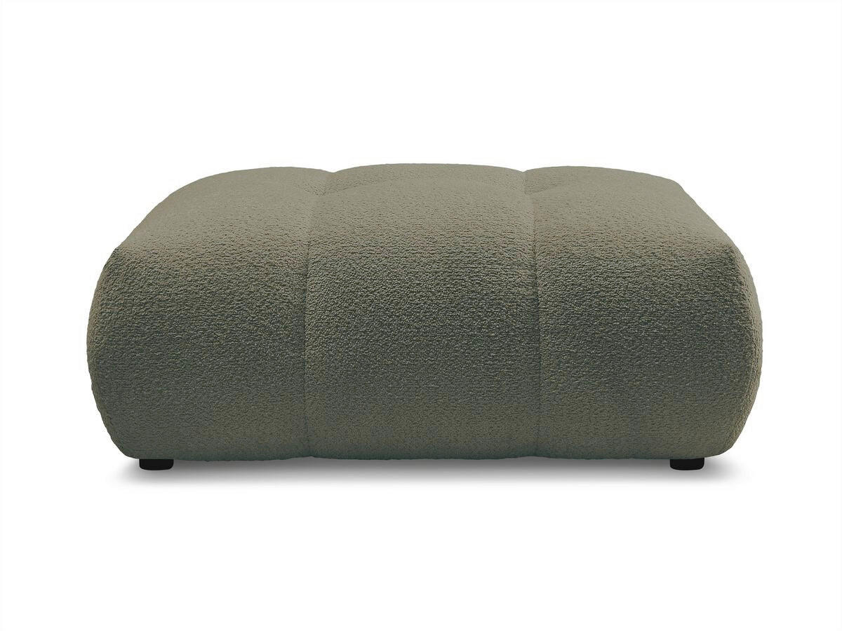 HOCKER FUJI  Bouclé Grün  - Schwarz/Grün, MODERN, Kunststoff/Textil (112/44/80cm)