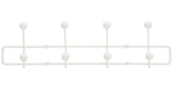 HAKENLEISTE in Weiß - Weiß, Trend, Metall (52/14,5/5cm) - Carryhome