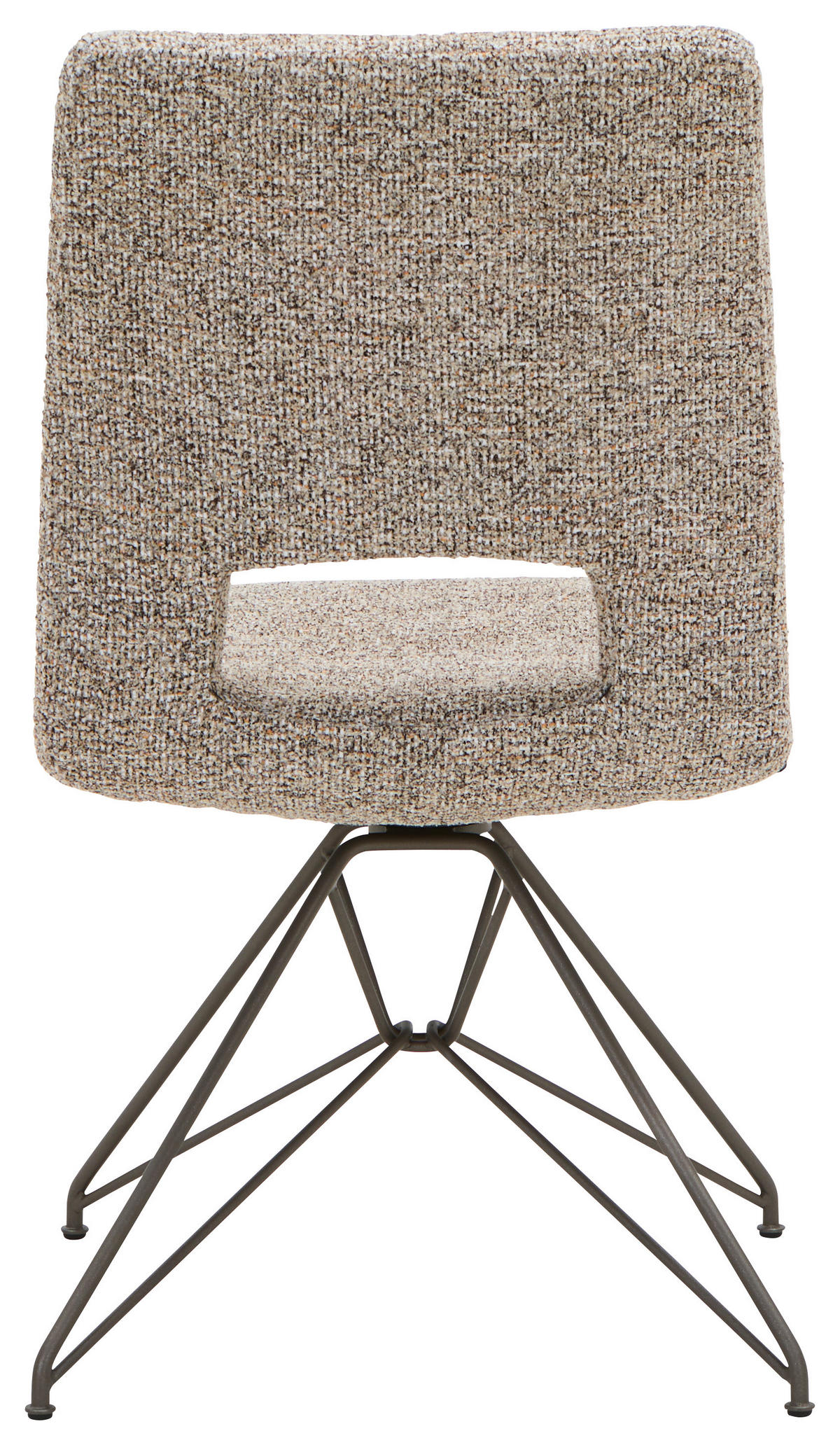 STUHL  in Stahl Struktur  - Hellbraun/Beigebraun, Design, Textil/Metall (50/92/62cm) - Venjakob