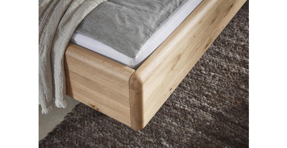 BETTANLAGE - Wildeiche/Bronzefarben, Natur, Glas/Holz (180/200cm) - Valnatura