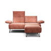 2-SITZER-SOFA in Samt Rosa  - Schwarz/Rosa, Design, Textil/Metall (164-194/85/86-94cm) - SENSOO