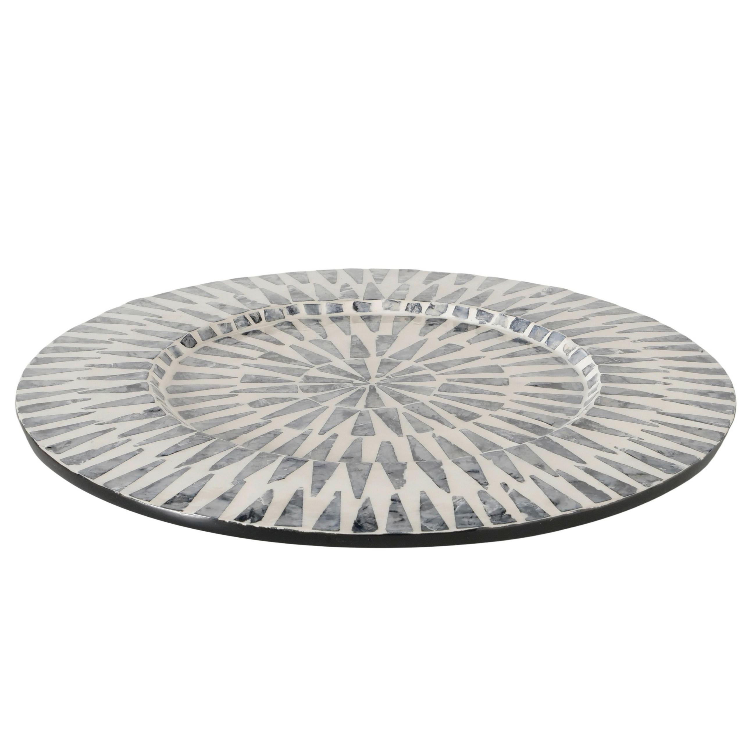 TELLER Creme, Dunkelgrau 32/1,0 cm  - Dunkelgrau/Creme, Basics, Naturmaterialien/Holzwerkstoff (32/1,0cm) - Boltze Home