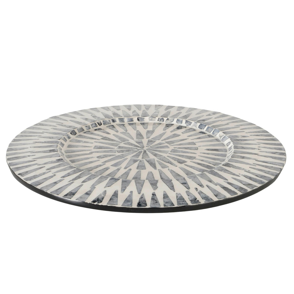 TELLER Creme, Dunkelgrau 32/1,0 cm  - Dunkelgrau/Creme, Basics, Naturmaterialien/Holzwerkstoff (32/1,0cm) - Boltze Home