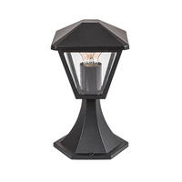SVJETILJKA PODNA VANJSKA Paravento  - prozirno/crna, Konvencionalno, staklo/metal (16/29cm)