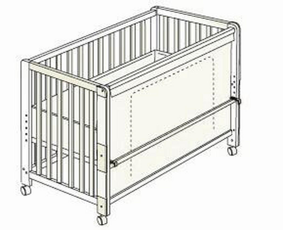 GITTERBETT-KOMPLETTSET Room Bed Little Stars 60/120 cm  - Weiß/Grau, Basics, Holz/Textil (60/120cm) - Roba