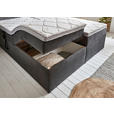 BOXSPRINGBETT 180/200 cm  in Grau  - Schwarz/Grau, KONVENTIONELL, Kunststoff/Textil (180/200cm) - Carryhome