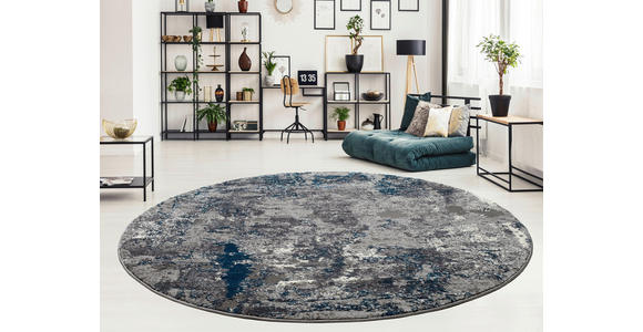 VINTAGE-TEPPICH 120 cm Timeline Quantum Grau, Petrol - Petrol/Grau, Design, Textil (120cm) - Novel