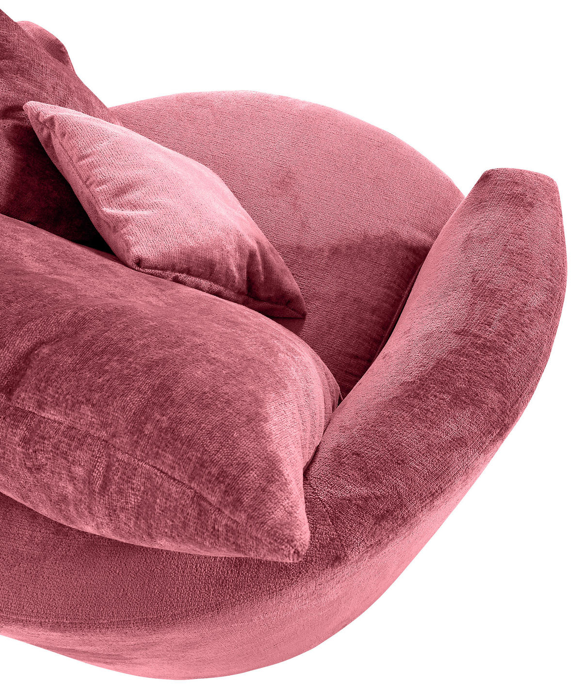 SESSEL in Chenille Bordeaux  - Bordeaux/Schwarz, Konventionell, Textil/Metall (115/72/115cm) - Carryhome