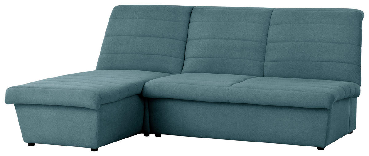 ECKSOFA in Webstoff Petrol  168/214 cm  - Petrol/Schwarz, Design, Kunststoff/Textil (168/214cm) - LOOKS by W.Joop