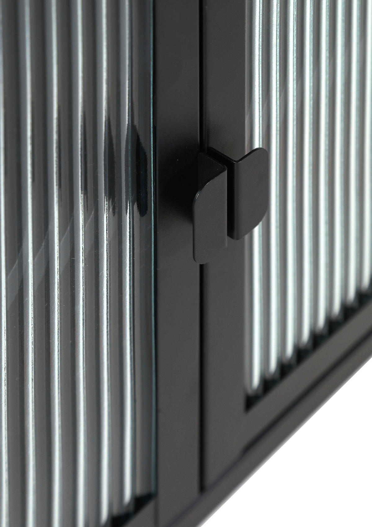Comodă Înaltă 90/75/36 cm  - negru, Basics, sticlă/metal (90/75/36cm) - Livetastic
