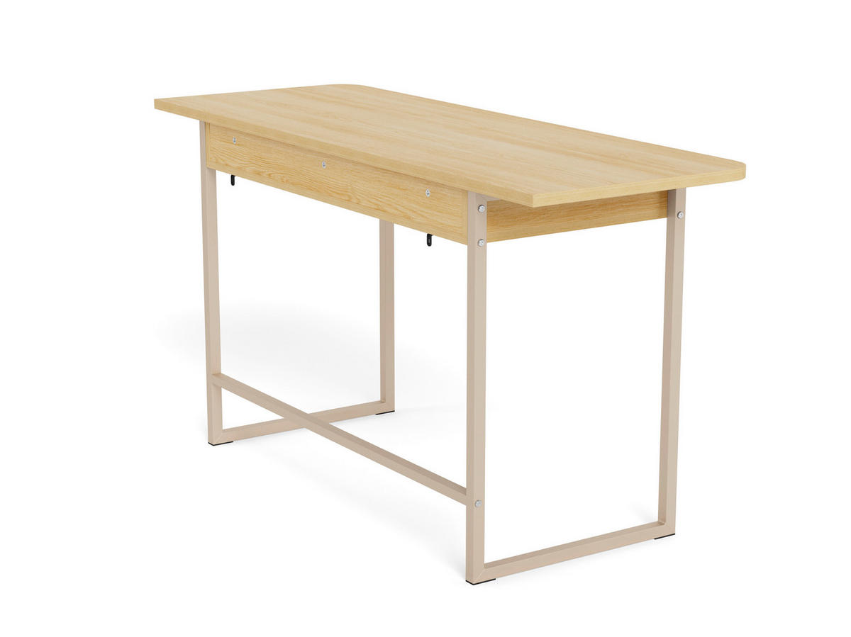 KONSOLENTISCH DARLINGTON Grau, Eichefarben  - Eichefarben/Grau, Design, Holzwerkstoff/Metall (140/40/77cm) - MID.YOU