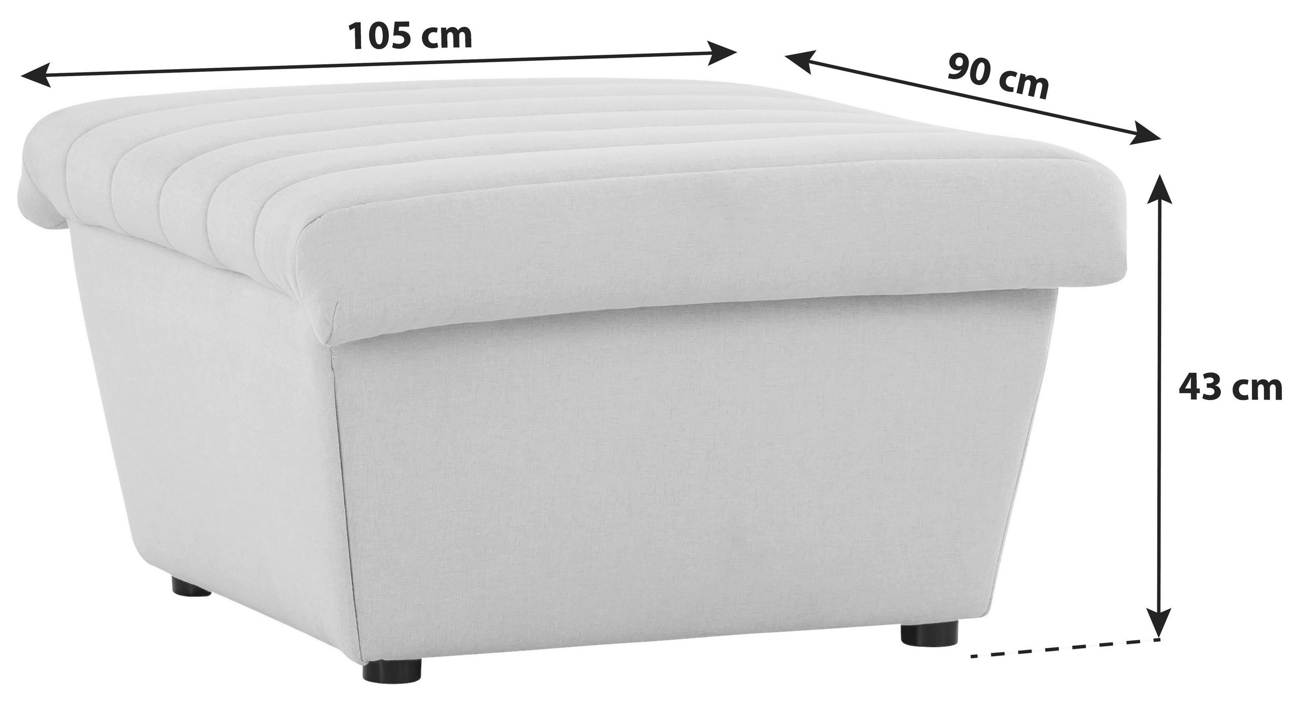HOCKER Webstoff Petrol  - Petrol/Schwarz, Design, Kunststoff/Textil (90/43/105cm) - LOOKS by W.Joop