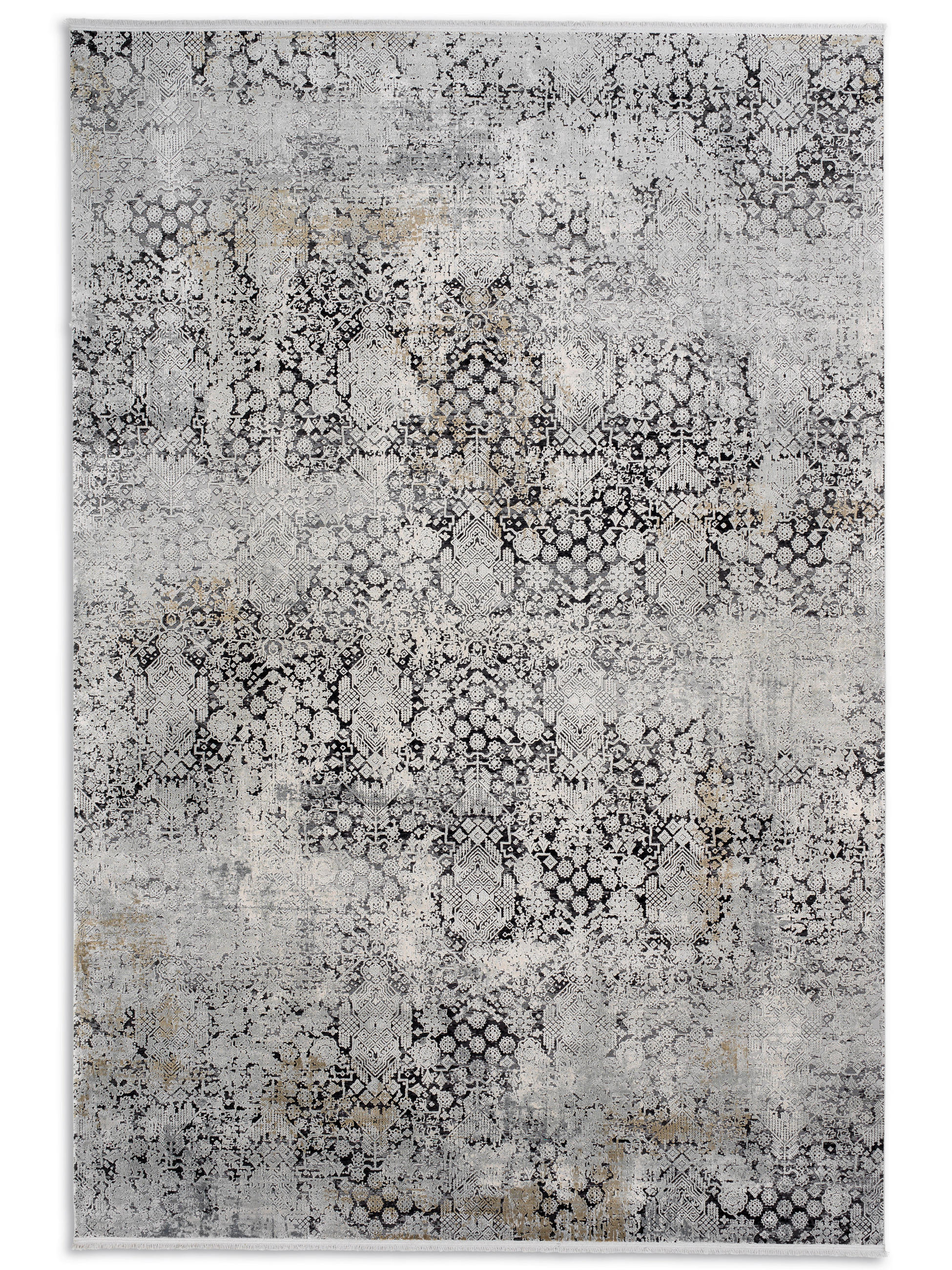 VINTAGE-TEPPICH 133/190 cm Gravina Anthrazit, Silberfarben  - Anthrazit/Silberfarben, Design, Textil (133/190cm)