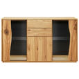 SIDEBOARD 137,7/79,3/43,8 cm  - Wildeiche/Grau, MODERN, Glas/Holz (137,7/79,3/43,8cm) - Moderano