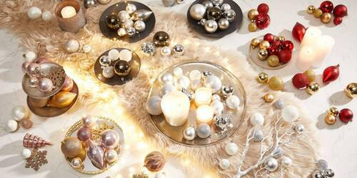 CHRISTBAUMKUGEL-SET 42-teilig  - Silberfarben, Konventionell, Glas (7,00/7,00/7,00cm)