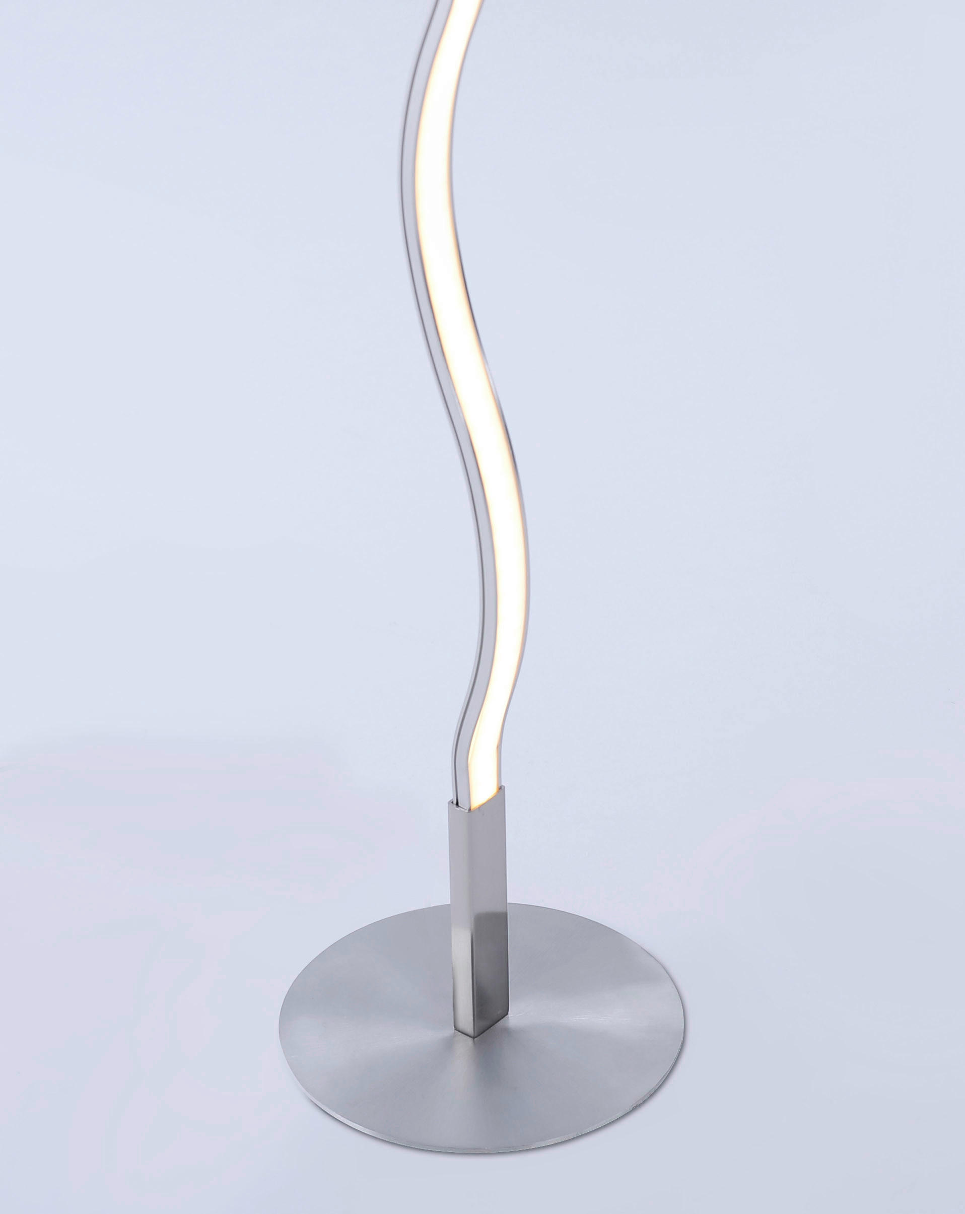 LED-STEHLEUCHTE Wave  - Silberfarben, Design, Metall (14/14/120cm)