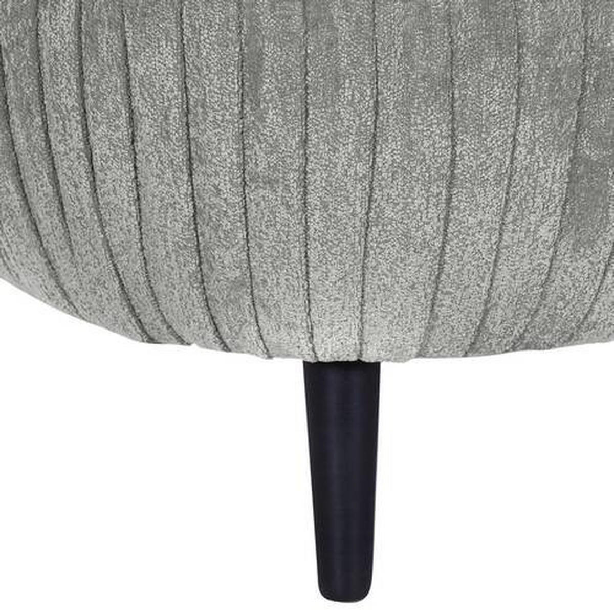 RÉCAMIERE in Chenille Grau  - Schwarz/Grau, Design, Holz/Textil (170/85/110cm) - Landscape
