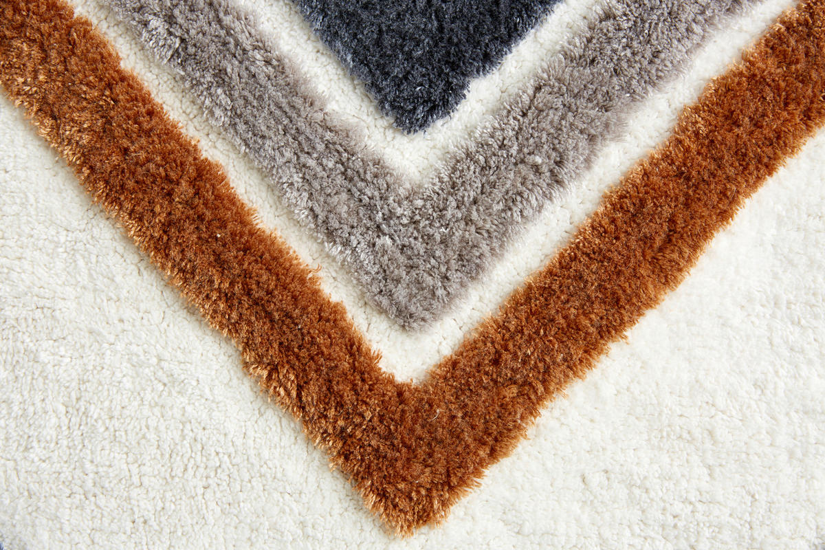 BADTEPPICH Barbados Braun, Grau, Schwarz, Weiß 67/110 cm  - Schwarz/Braun, Basics, Textil (67/110cm) - Schöner Wohnen