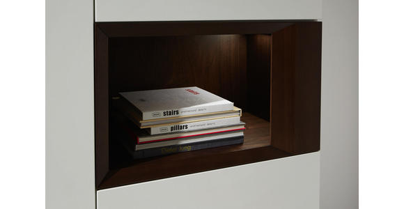 HIGHBOARD 150/145,3/37,1 cm - Nussbaumfarben/Weiß, Design, Holz/Holzwerkstoff (150/145,3/37,1cm) - Dieter Knoll